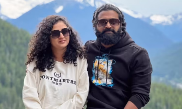 Pragathi Shetty posing in stylish outfit showcasing her fashion sense