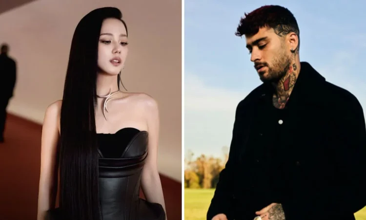 Jisoo and Zayn Malik posing for Eyes Closed duet teaser