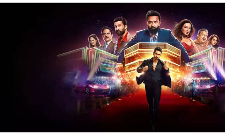 Collage of Bollywood stars, business graphs, and trending global news headlines