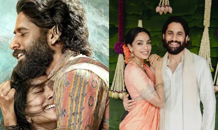 Naga Chaitanya and Sobhita Dhulipala sharing a candid moment, showcasing their digital love story