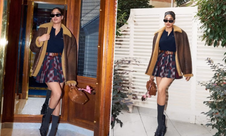 Janhvi Kapoor pays tribute to Britney Spears with a stylish outfit at Paris Fashion Week