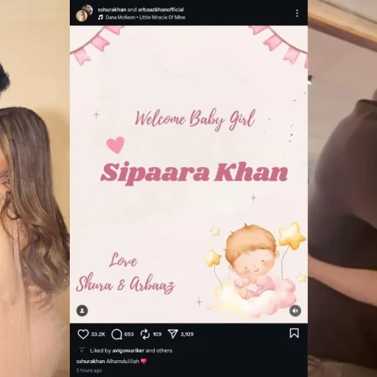 Arbaaz Khan and Sshura Khan with their newborn daughter Sipaara Khan