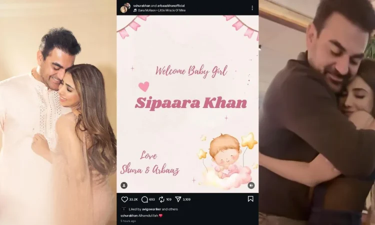 Arbaaz Khan and Sshura Khan with their newborn daughter Sipaara Khan