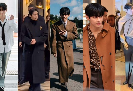 BTS’ V in Louis Vuitton at Paris Fashion Week 2026 showcasing effortless elegance