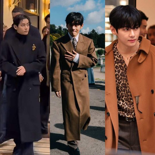 BTS’ V in Louis Vuitton at Paris Fashion Week 2026 showcasing effortless elegance