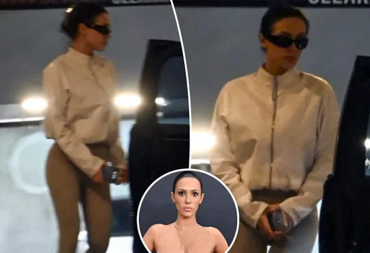 Bianca Censori wearing a futuristic avant-garde outfit at a 2025 public event
