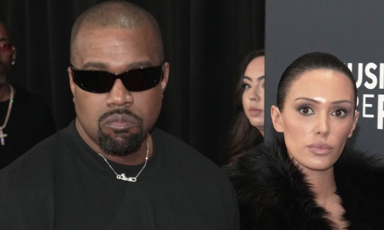 Bianca Censori attending a fashion event in avant-garde architectural-inspired outfit