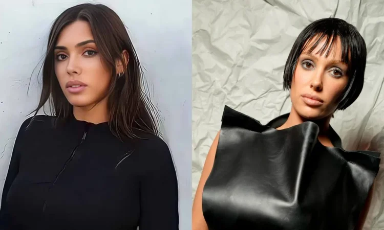 Bianca Censori wearing a minimalist architectural-inspired outfit