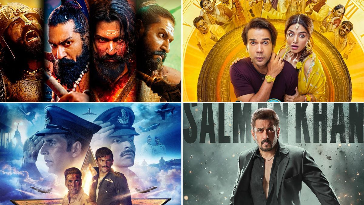 Bollywood 2025 box office hits including Chhaava, Saiyaara, Tere Ishk Mein, and Housefull 5