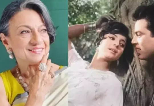 Dharmendra and Meena Kumari on film set during iconic Bollywood moment