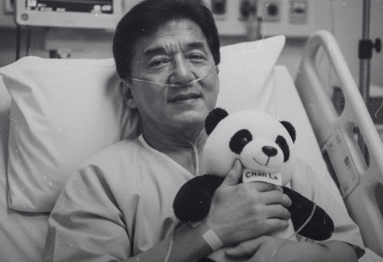 Jackie Chan smiling at an event after false death rumors