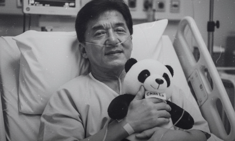 Jackie Chan smiling at an event after false death rumors