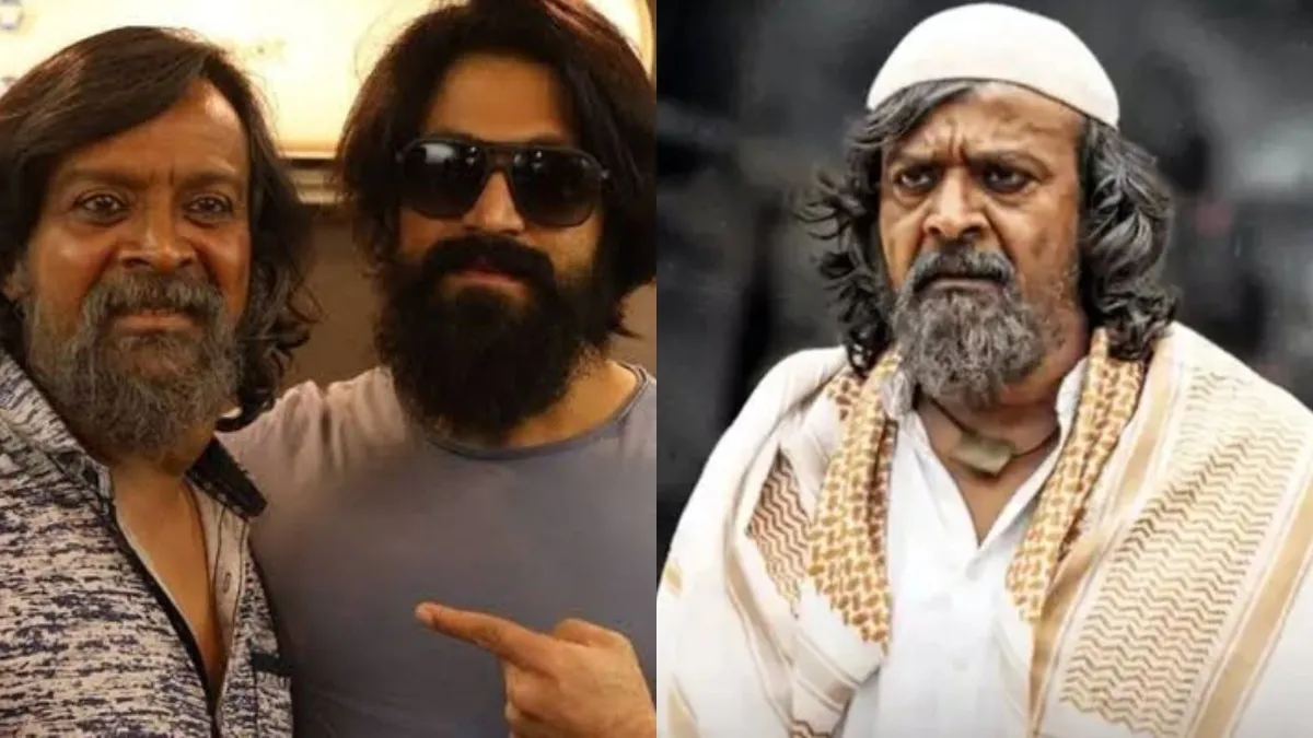 Harish Rai, veteran Kannada actor known for KGF, smiling on set