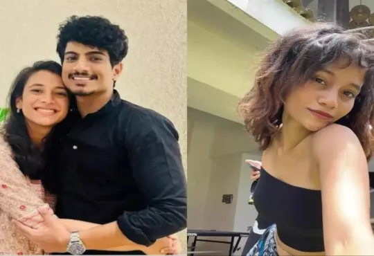 Palash Muchhal and Smriti Mandhana together at a public event, highlighting their relationship and viral photos
