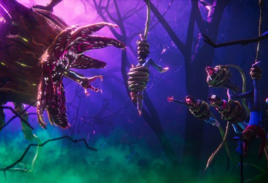 Stranger Things Tales From ’85 animated poster showing Hawkins kids facing a new monster