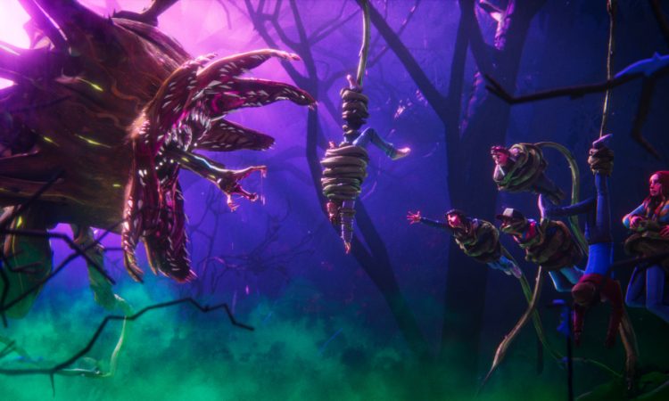 Stranger Things Tales From ’85 animated poster showing Hawkins kids facing a new monster