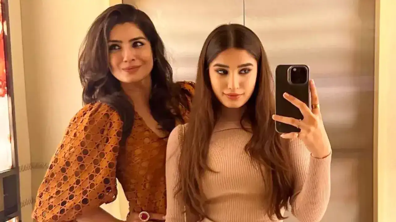 Rasha Thadani with Jaya Krishna on her Telugu film debut