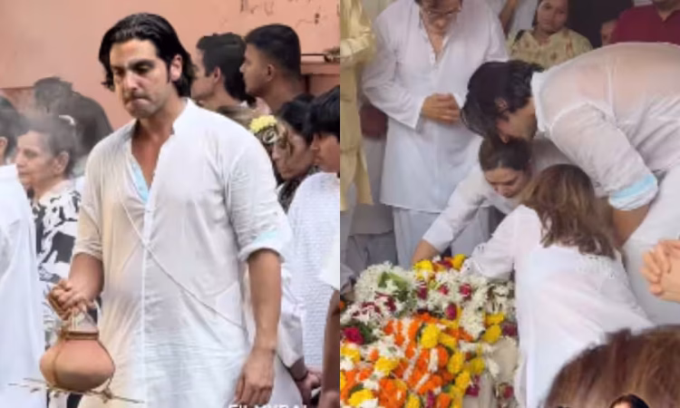 Zarine Khan funeral Hindu rituals with Zayed Khan performing last rites