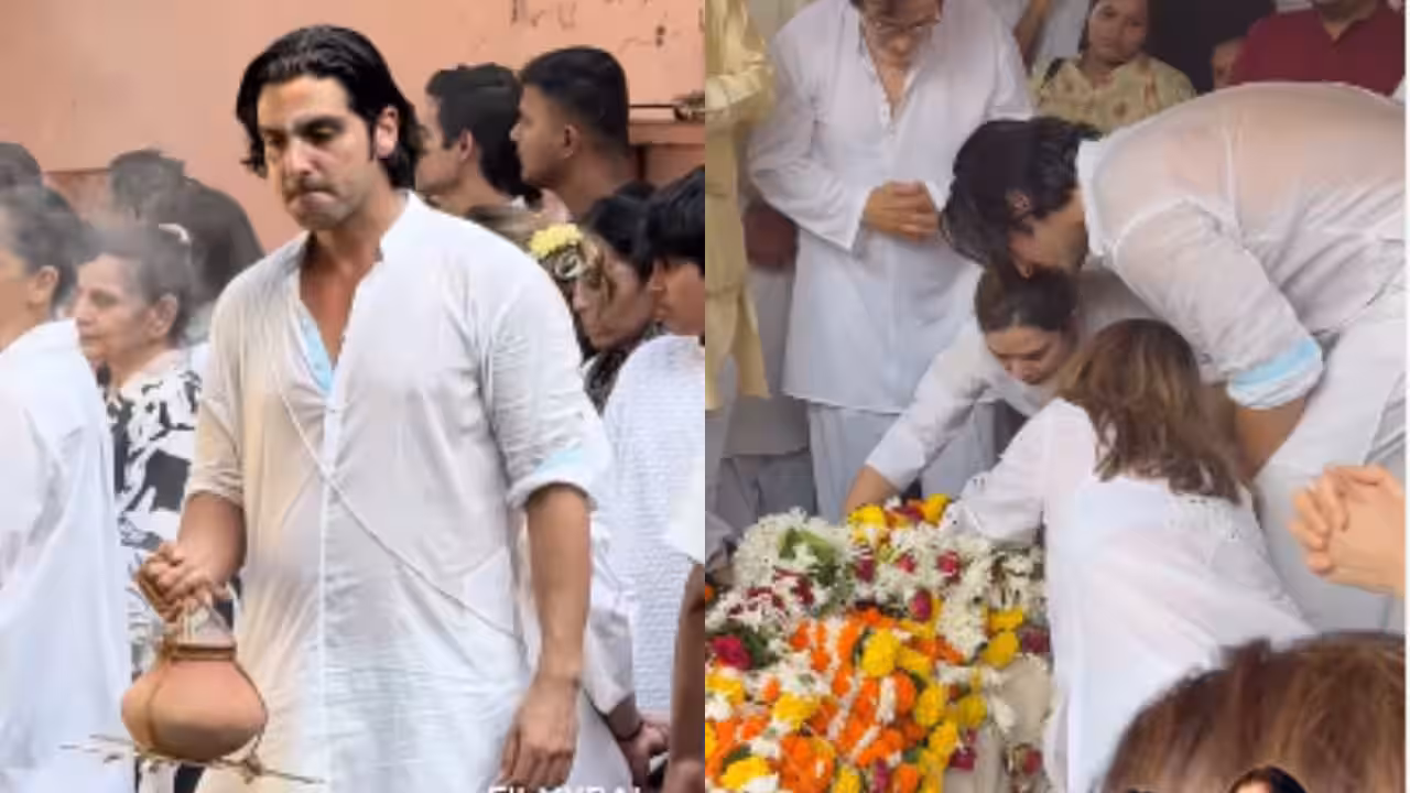 Zarine Khan funeral Hindu rituals with Zayed Khan performing last rites