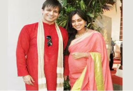Priyanka Alva Vivek Oberoi wife posing elegantly in traditional attire