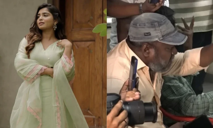 Gouri Kishan addressing the media confidently at a Chennai press meet for the film Others