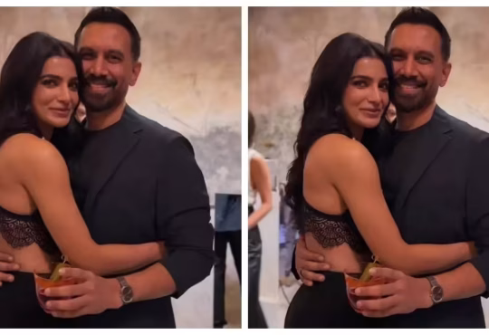 Samantha Ruth Prabhu and Raj Nidimoru posing together at a public event, confirming their relationship