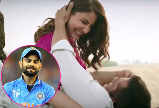 Virat Kohli and Anushka Sharma celebrating together, highlighting their love story Virushka