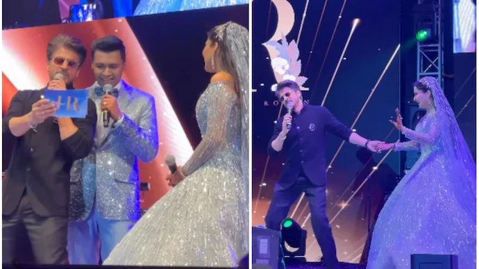 Shah Rukh Khan dancing at a Delhi wedding for the bride, performing Bholi Si Surat